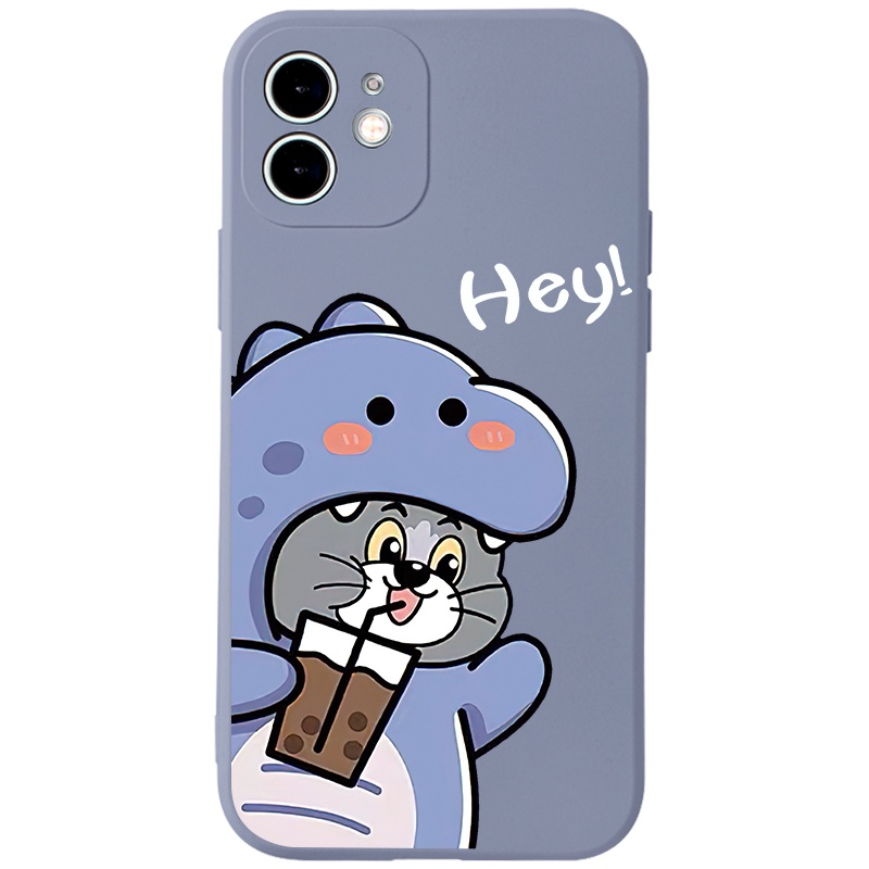 Ốp lưng JURSUE hoạt hình cặp đôi dễ thương đẹp Cho iPhone 14 13 12 11 Pro Max SE 2020 X XR XS 8 7 ip 6S 6 Plus kute Y2144
