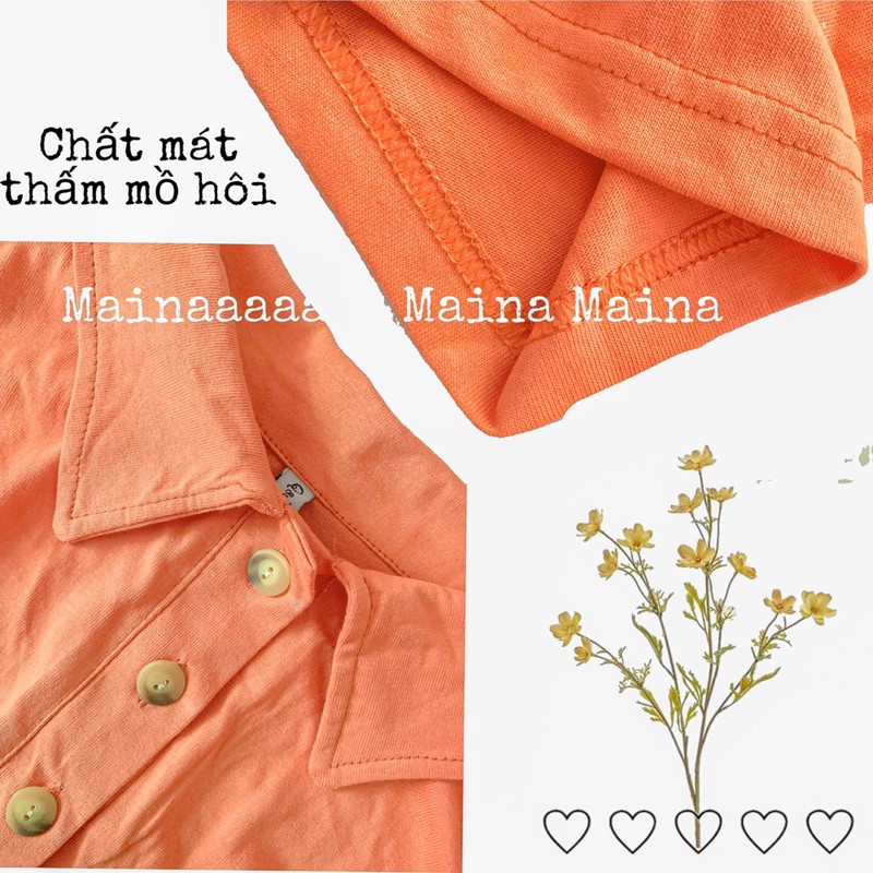 [ẢNH THẬT/HÀNG SẴN], Váy polo dáng dài rộng- Váy cổ đức style ulzzang Maina