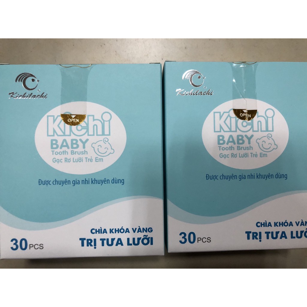 Gạc Rơ Lưỡi Que Kichi Baby Hộp 30 Que