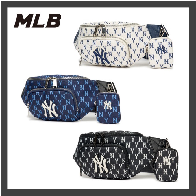 [ Hàng 1:1 chuẩn xịn] Túi MLB Monogram Hip Sack New York Yankees 3AHSM012N-50NYL - Có sẵn hàng