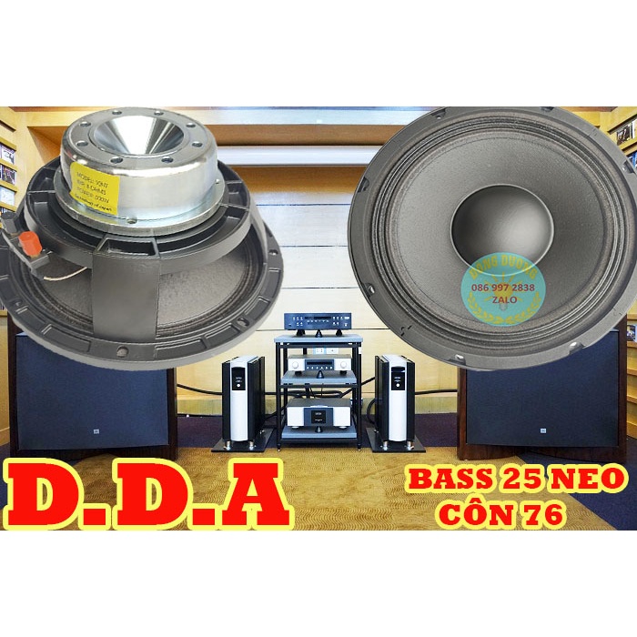 CỦ LOA RỜI BASS 25 NEO KHỐI DOD AUDIO - CÔN 75 GÂN 3 XẾP TIẾNG SIÊU SÁNG - LOA BASS 25