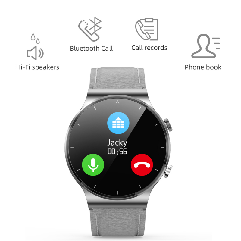 UTELITE M2 Smartwatch 1.3 inch Round Screen Bluetooth Call IP68 Waterproof Long Standby Heart Rate Monitoring Fitness Tracker