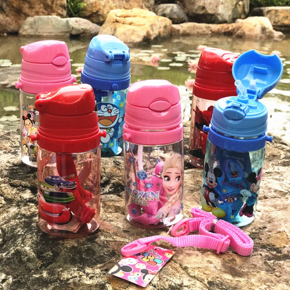 1 Bình Nước Bằng Nhựa Dung Tích 400ml Chống Rơi Hình Người Nhện Disney