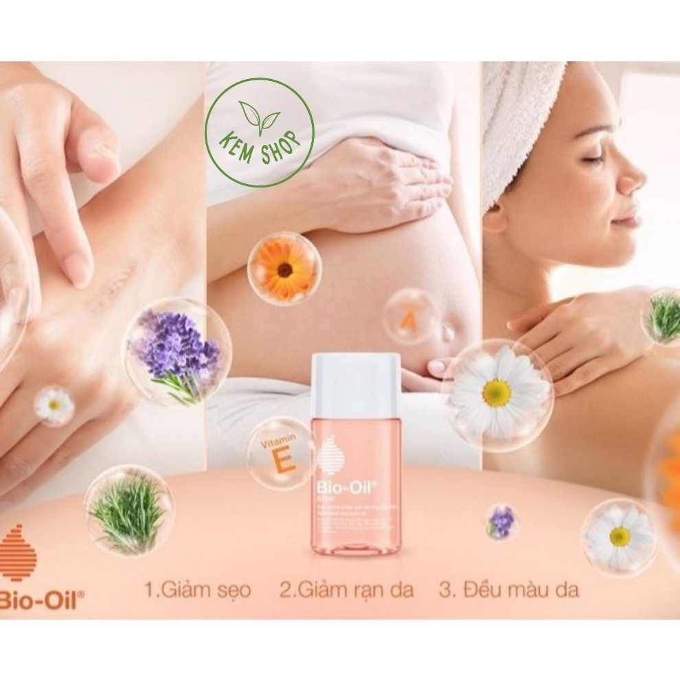 [Hàng Chính hãng] Bio-Oil - Dầu dưỡng giảm rạn da và làm mờ sẹo hữu hiệu cho mẹ Bầu - 60ml/125ml