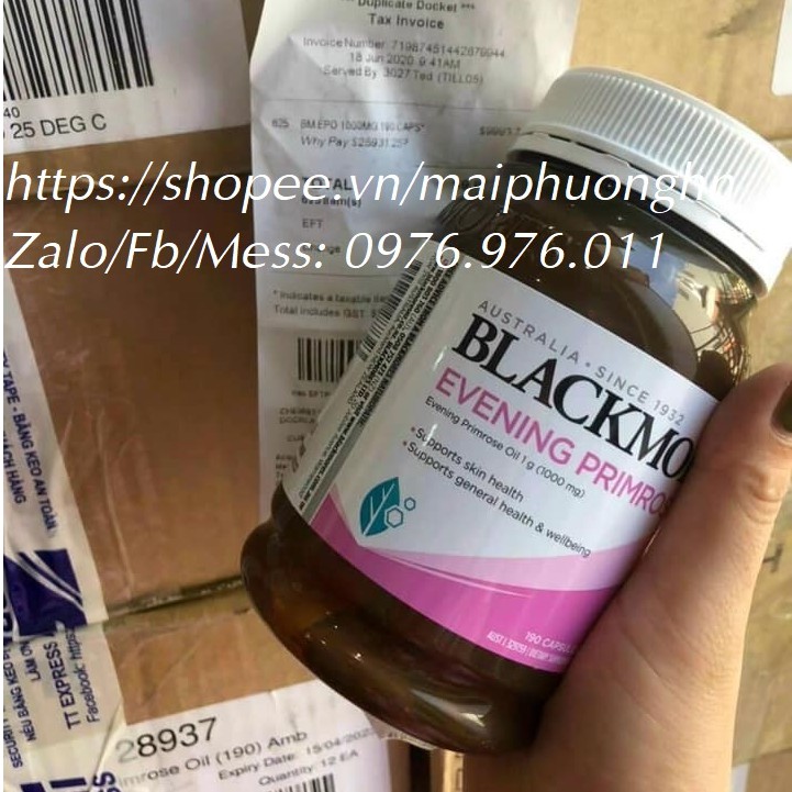 Tinh Dầu Hoa Anh Thảo Blackmores Evening Primrose Oil 190 viên (Úc)