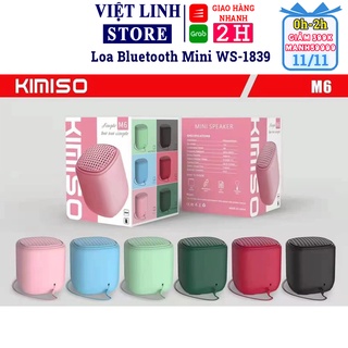Loa bluetooth Kimiso KMS S6 mini, vỏ kim loại bền âm thanh trong siêu lớn, nghe nhạc cực hay, có dây đeo tiện lợi