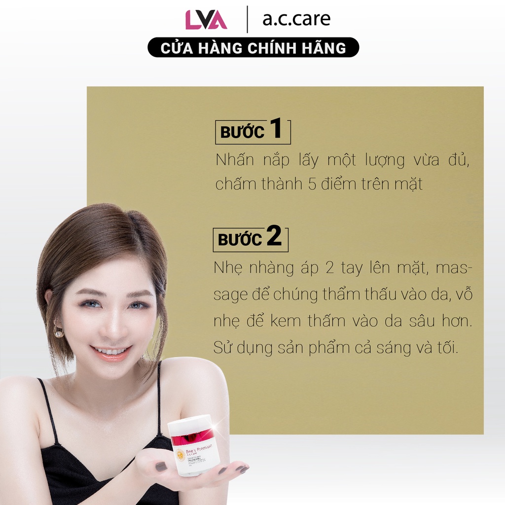 Kem dưỡng ngừa mụn, mờ thâm nám từ nọc ong AC Care Bee's Premium Control Cream 55g