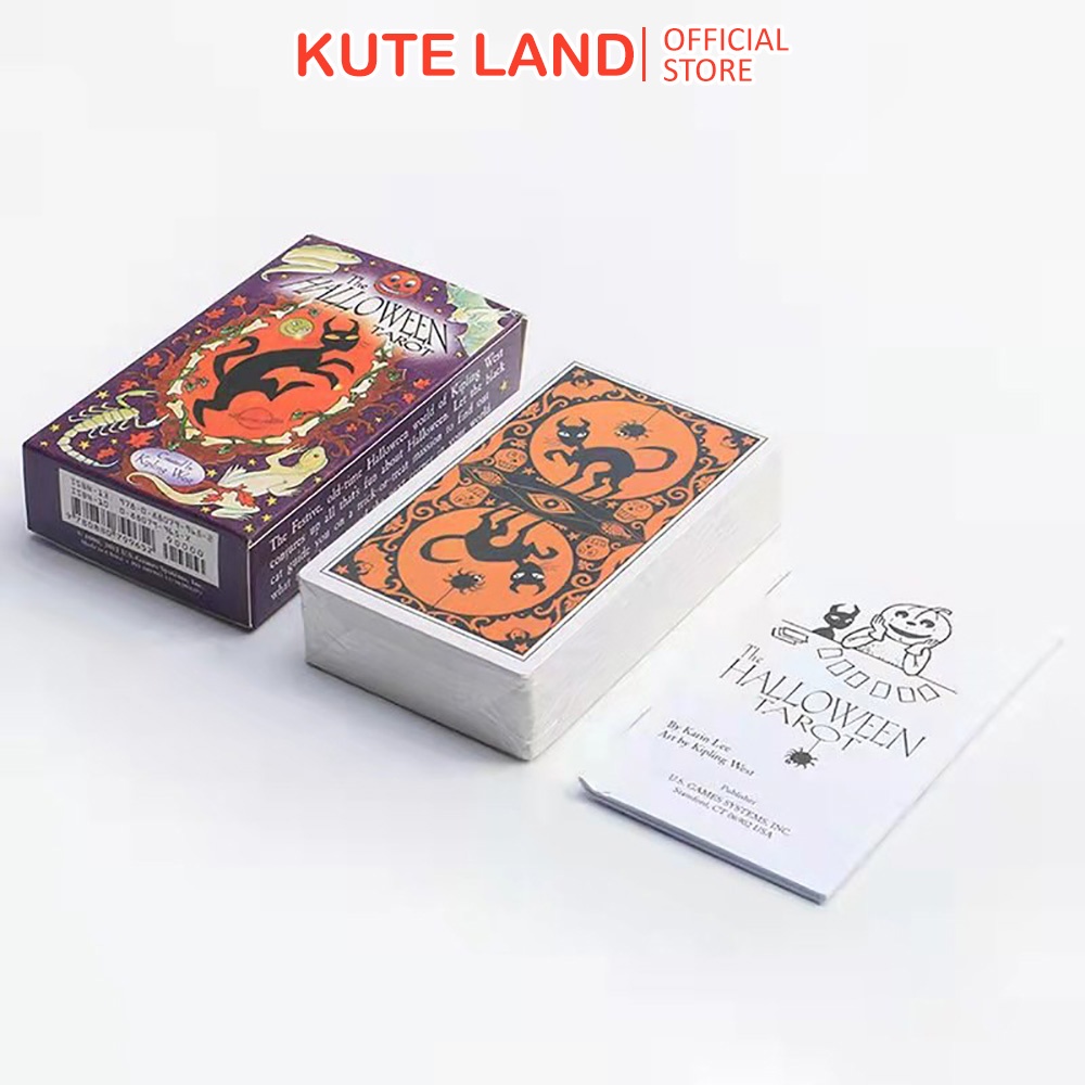 Bộ Bài The Halloween Tarot 78 Lá Bài 7x12 Cm Tặng Đá Thanh Tẩy S63