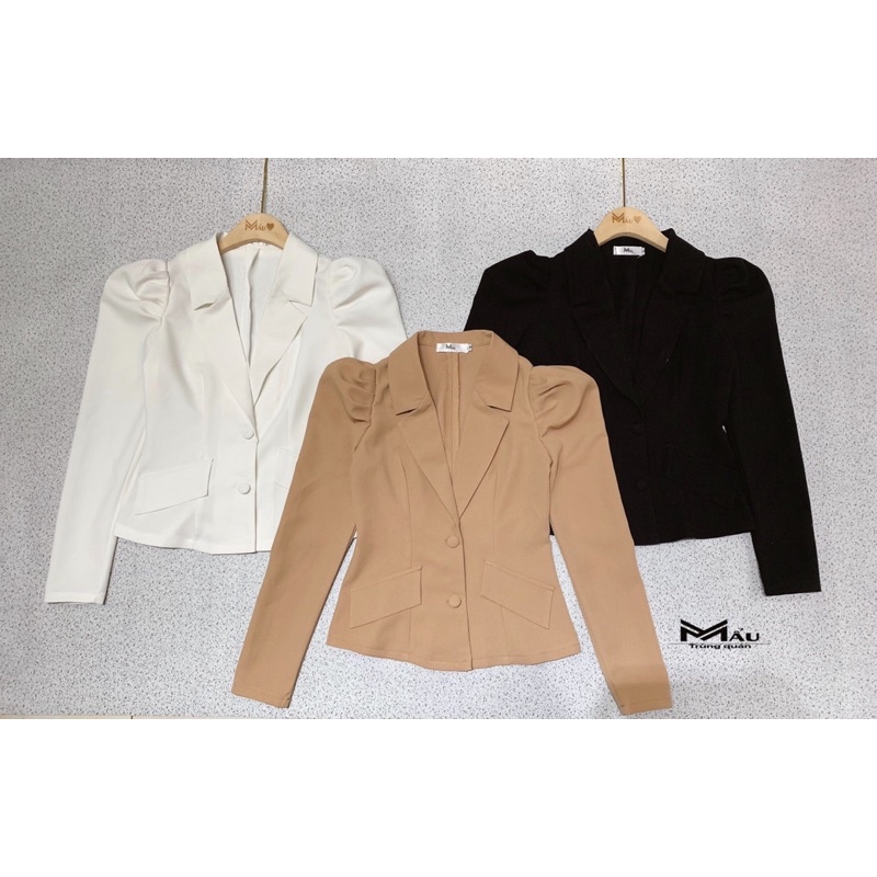 Áo vest cúc bọc tay bồng