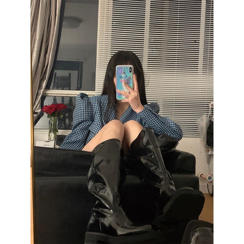 ♟○❉Set áo thun ngắn tay + chân váy lưng cao phong cách Hàn Quốc thời trang mùa thu 2021