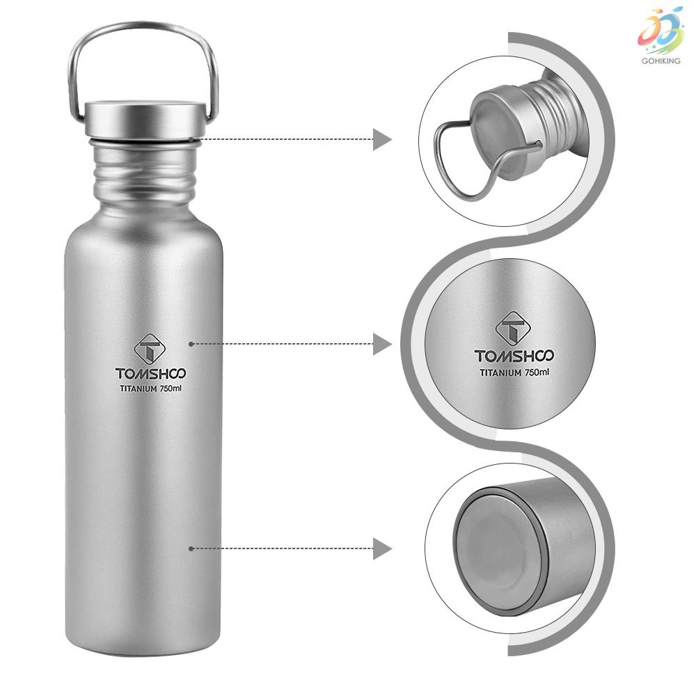 Bình nước TOMSHOO bằng titan siêu nhẹ dung tích 700ml tiện dụng cho du lịch ngoài trời