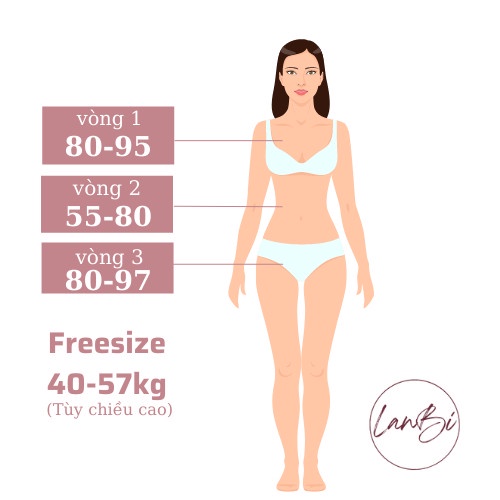 Đồ Bơi Bikini Lanbishop Hai Mảnh Áo Buộc Dây Quần Rút Hai Bên Hông Phối Nhiều Kiểu Sexy Lanbi -035