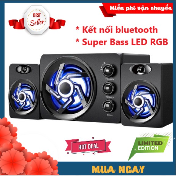 [Mã ELHAMS5 giảm 6% đơn 300K] Giá Sốc - Loa Bluetooth Super Bass Sada-209 Có Led Tự Động Đổi Màu RGB