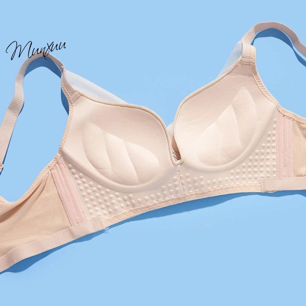 Áo lót nữ bra phối ren Munxuu, thiết kế đệm vừa không gọng nâng ngực quyến rũ - AV27