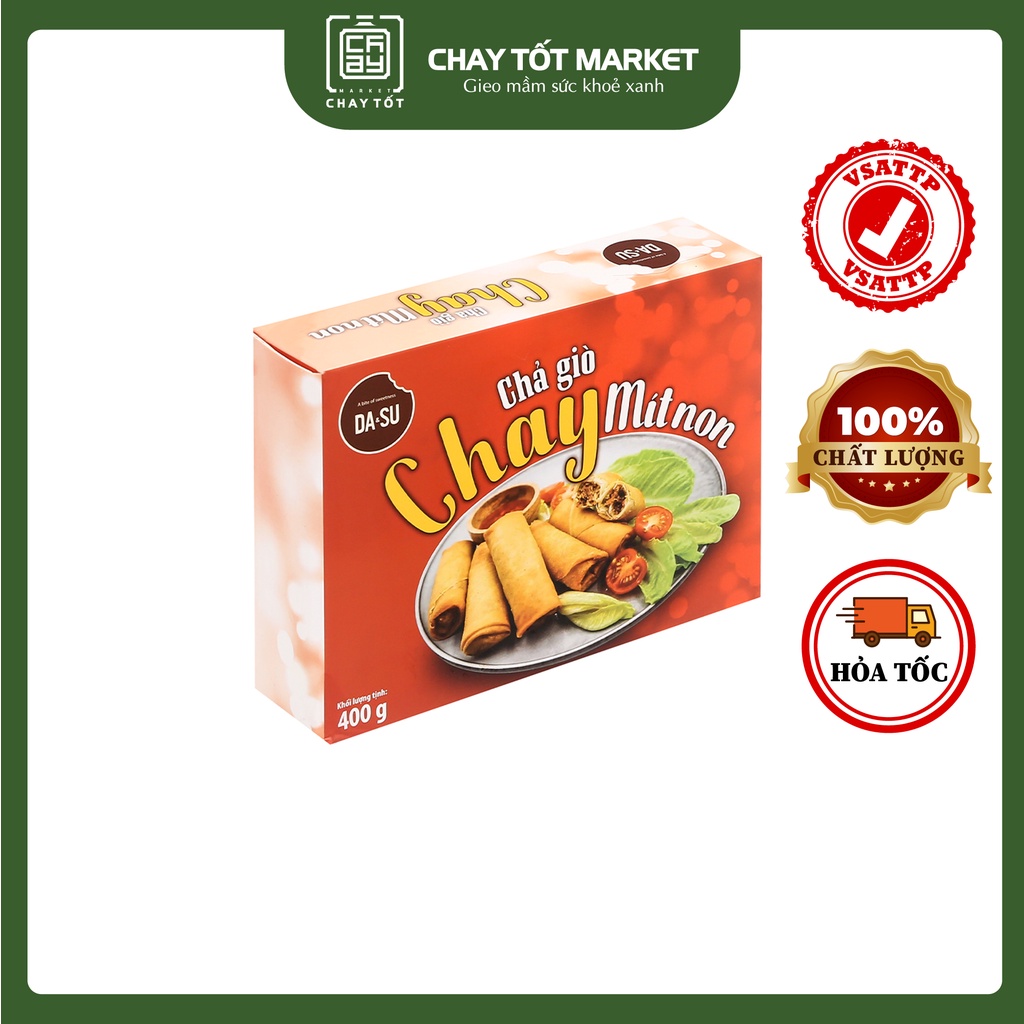 Chả giò chay mít non đông lạnh 400g chế biến sẵn đến từ Phi Long Food, đạt chuẩn xuất khẩu Châu Âu (HACCP)- Hỏa tốc