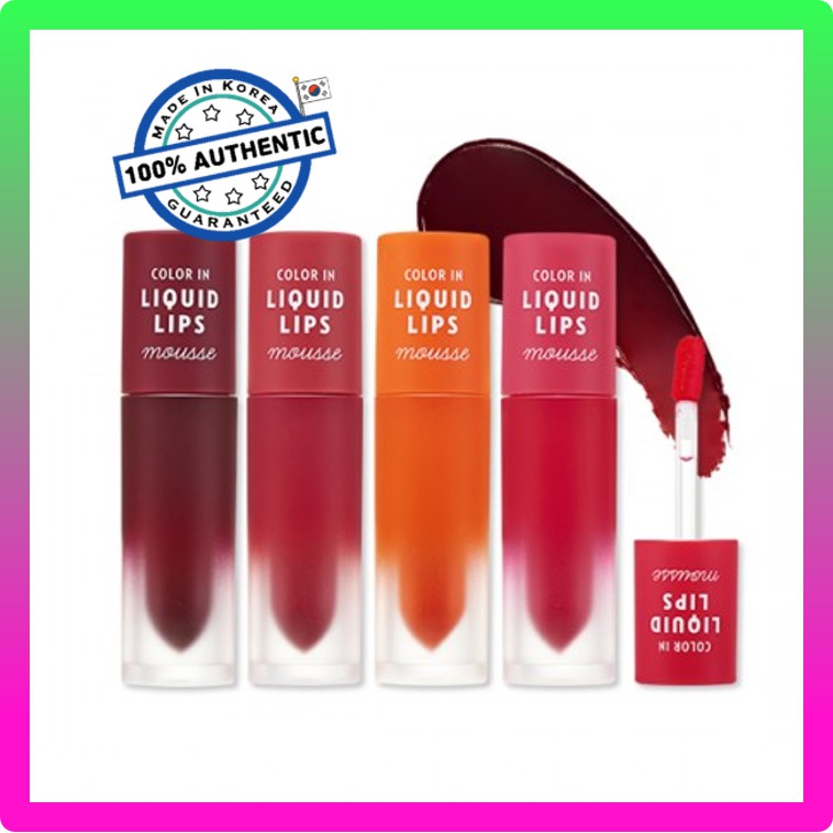 (hàng Mới Về) Son Môi Dạng Lỏng 3.2g Etude House Chất Lượng Cao / Color In Liquid Lips Mousse