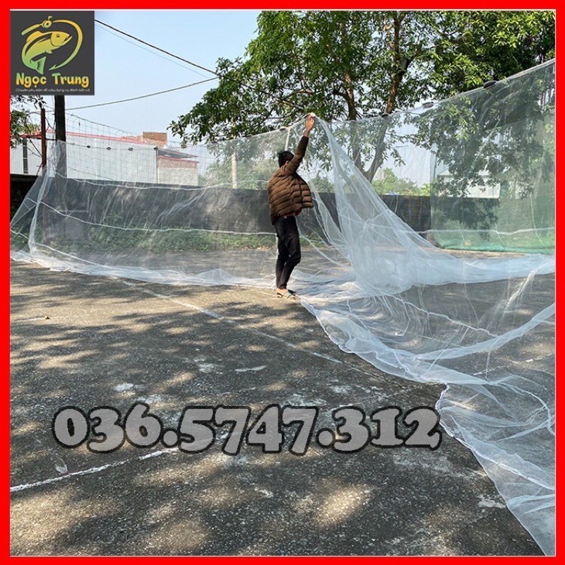 Lưới kéo cá - Lưới vét cá - Lưới quét cá chất liệu bằng cước PE mắt lưới 3li