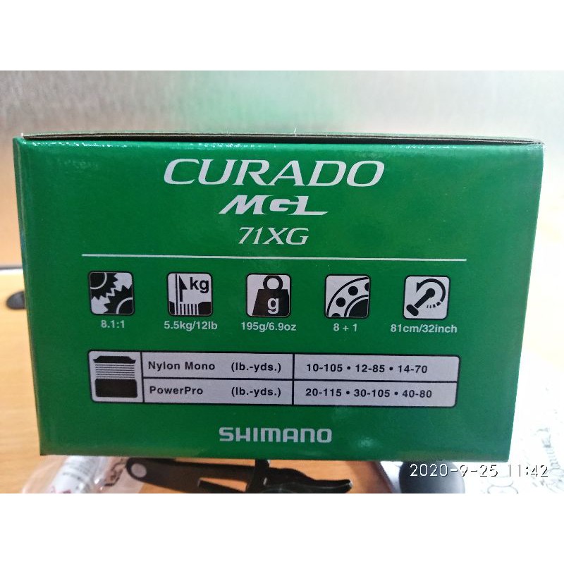 Máy Câu Cá Shimano 2020 Curado MGL 71HG - 71XG - Máy Ngang