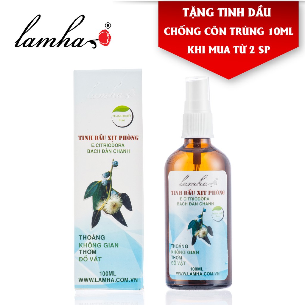 Tinh dầu xịt phòng Bạch Đàn Chanh LAMHA 100ml