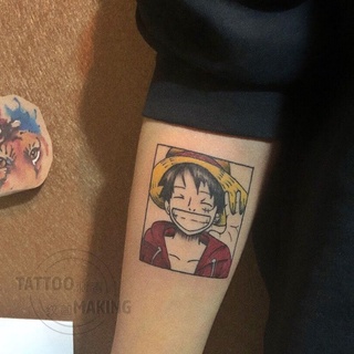 Hình xăm dán tạm thời hình one piece đẹp mắt