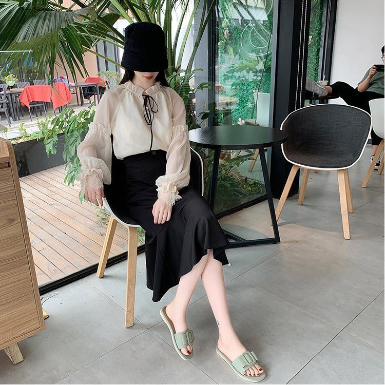 B19 Dép khóa chữ nhật chính giữa quai đan loại 1 ulzzang hot hit 2020 | BigBuy360 - bigbuy360.vn