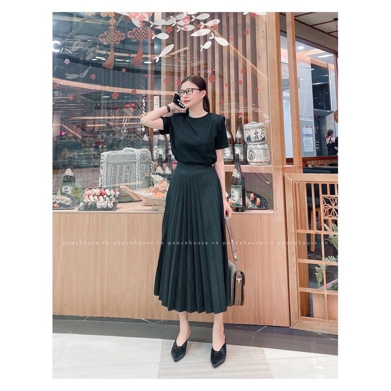[Mã WASKT304 giảm 15% tối đa 30K đơn 99K] Váy xếp ly dài T620 , Peace House Clothing