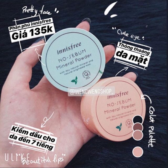 Phấn phủ kiềm dầu Innisfree No-Sebum Mineral Powder