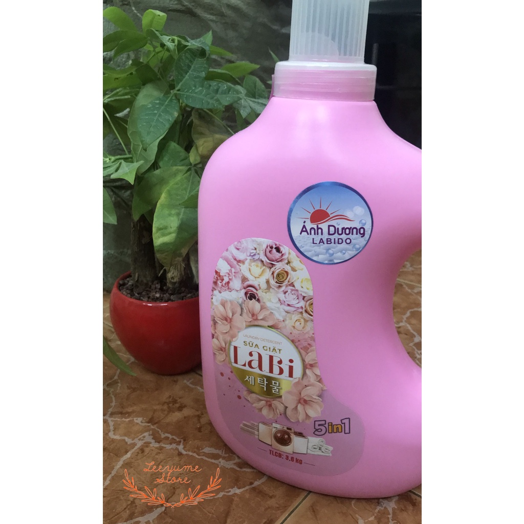 NƯỚC GIẶT - SỮA GIẶT LABI CÔNG NGHỆ NHẬT BẢN - THƠM NGÁT & MỀM VẢI CAN 3,6L