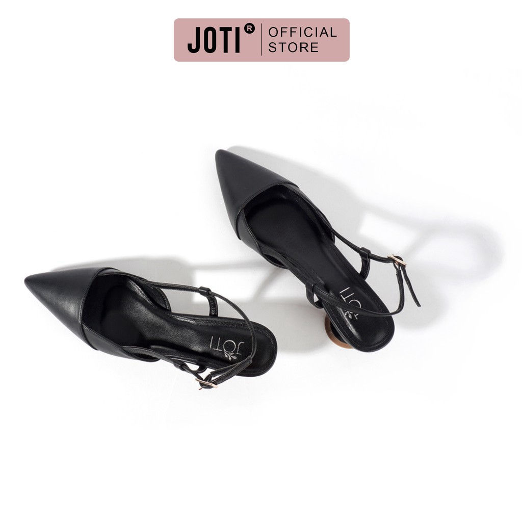 Giày Cao Gót Nữ JOTI Cherisa 3262VN4 - Mũi Nhọn Hở Gót Đế Trụ Cao 5cm Da Mờ - Mang Công Sở Dự Tiệc