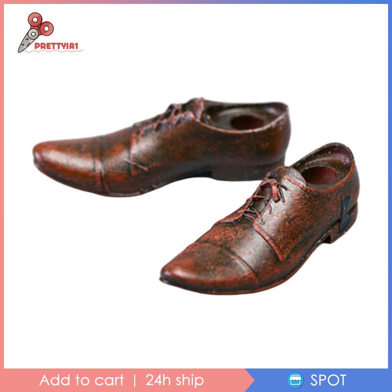 1 đôi giày da cho búp bê nam tỉ lệ 1/12
