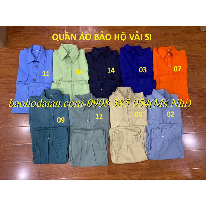Quần áo bảo công nhân giá rẻ chất vải si thoáng mát- Hình thật