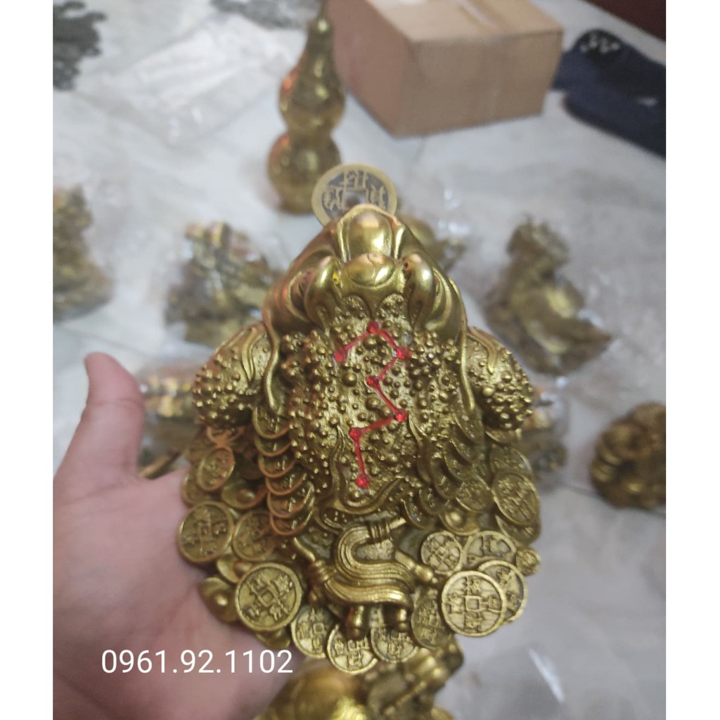 Cóc đồng Thiềm Thừ 3 chân, 12cm Cóc ngậm xu 3 chân Cóc Linh vật Phong Thủy