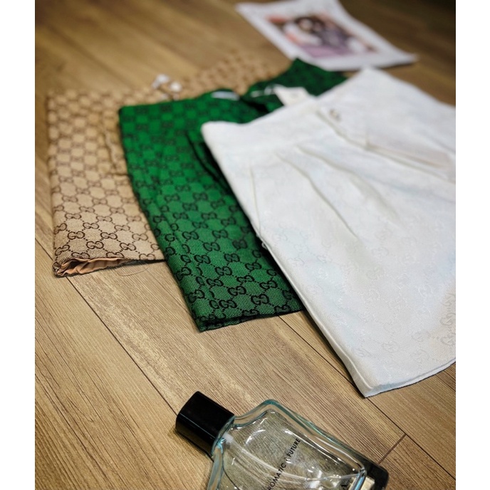 Quần Sooc Gấm GC ⚡️ẢNH THẬT 100% ⚡️ Dập Ly Đều 2 Bên , Ống Rộng Lưng Cao , Phong Cách Sành Điệu , Chất Liệu Cao Cấp