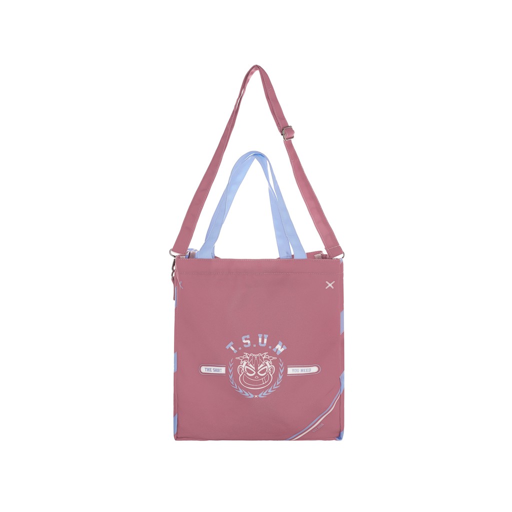 Túi TSUN Tote Bag Canvas - Pink/ Light Blue - unisex