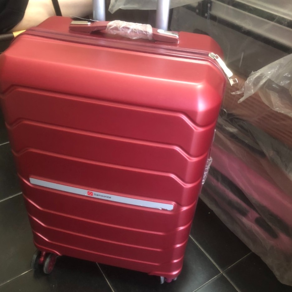 SALE Vali kéo du lịch nhựa size 24 màu đỏ