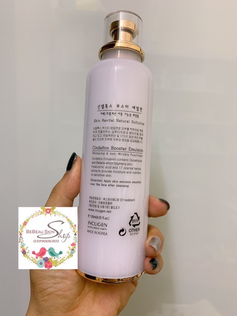 Sữa dưỡng trắng da Cindel Tox Booster Emulsion