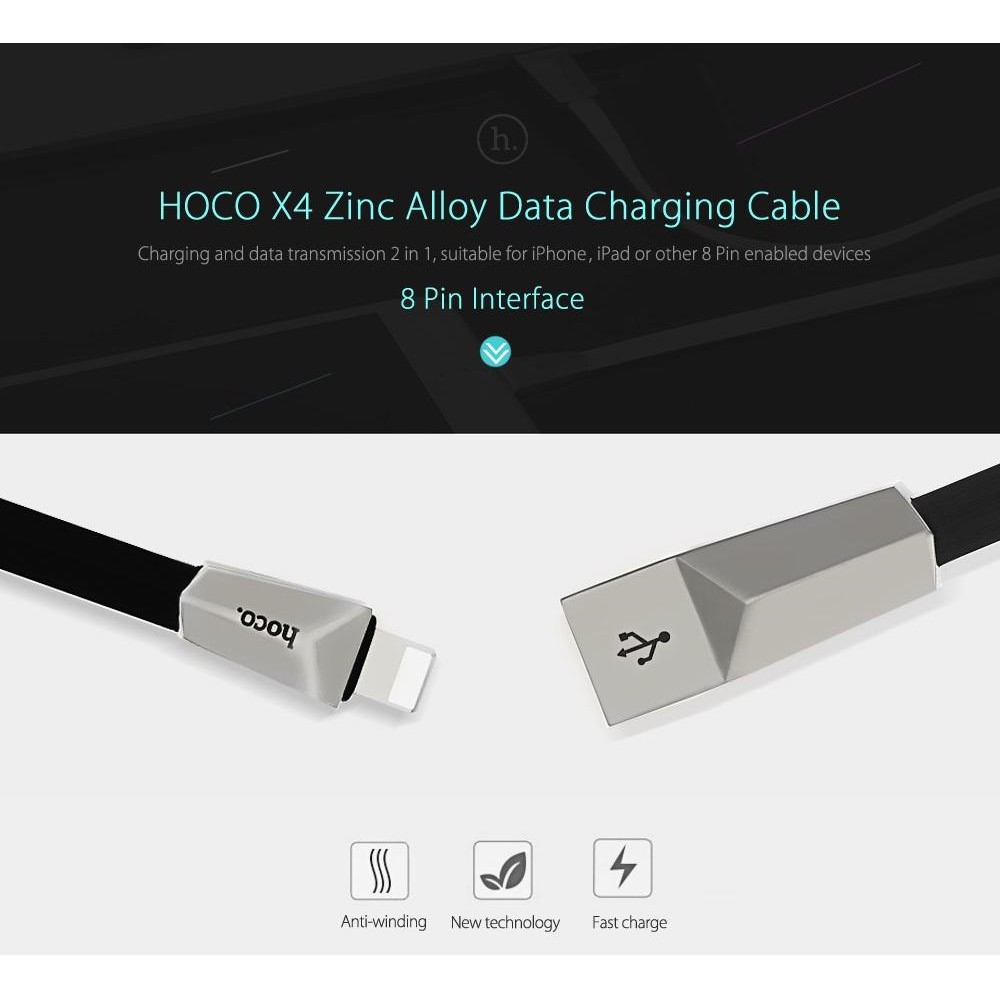Cáp Sạc Lightning Hoco X4 Sạc Nhanh 2.4A cho iPhone/iPad - Cáp Sạc Nhanh Iphone
