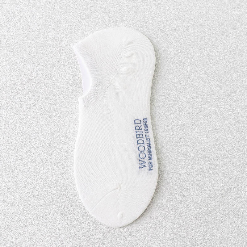 WAFNHA D490 Vớ Thuyền Cotton Màu Sắc Trơn Cho Nam