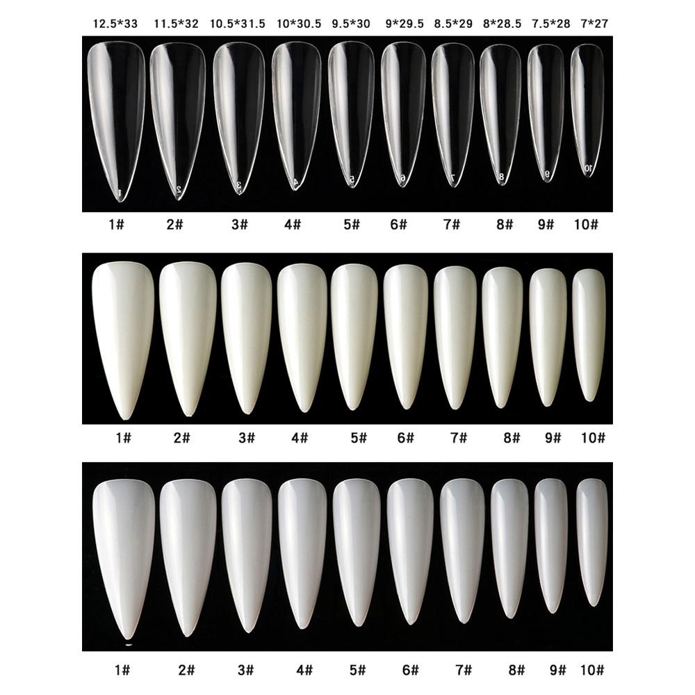 Set 500 Móng Tay Giả Acrylic Che Phủ Nửa Móng Tay Có Thể Tháo Rời