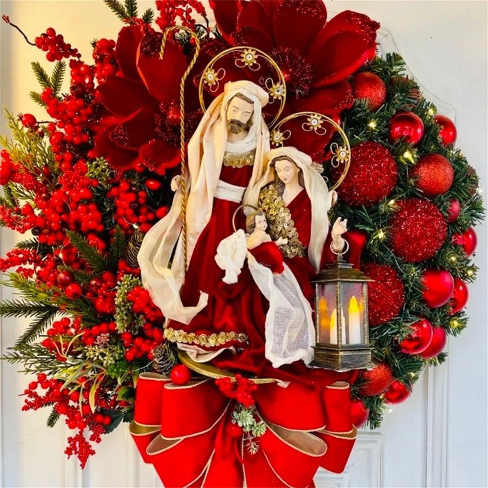 Vòng Hoa Thiên Nhiên Chữ Merry Christmas Dùng Để Trang Trí Nhà Dịp Giáng Sinh