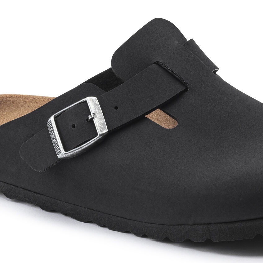 Dép Quai Ngang Nam BIRKENSTOCK Boston Earthy Vegan Black BCK1020550 Màu Đen