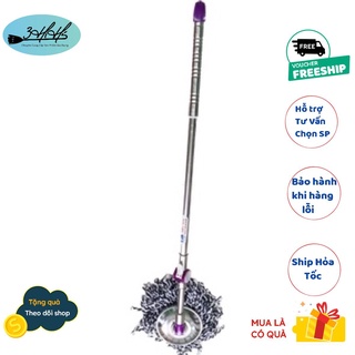 🛒 Cây lau nhà 360 độ inox  mẫu mới Thái Lan Homeone ( đã kèm bông lau ) Cao Cấp 📌