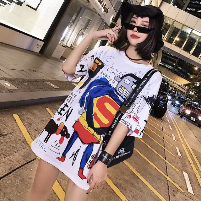 Áo thun form dài siêu nhân