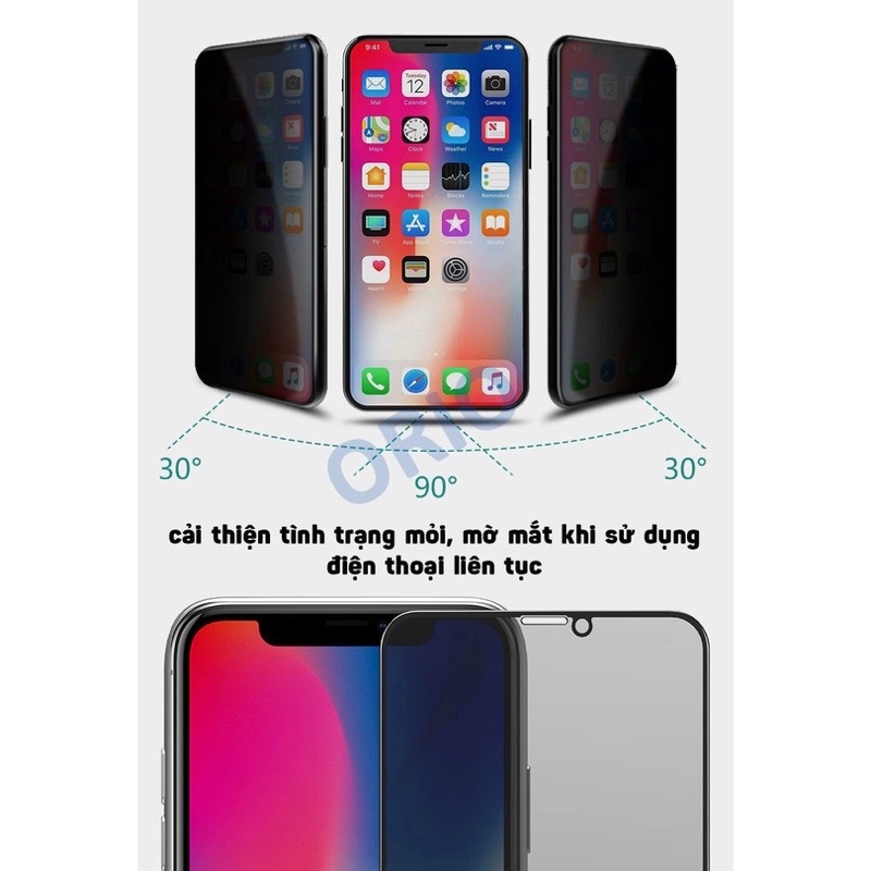 SIÊU KÍNH CƯỜNG LỰC KING KONG CHỐNG NHÌN TRỘM Dành cho ip 7plus/8plus/x/xs/xsm/11/11pm/12pm/13pm/13
