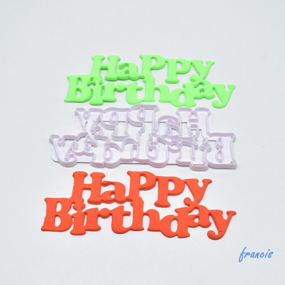Khuôn cắt fondant hình chữ Happy Birthday