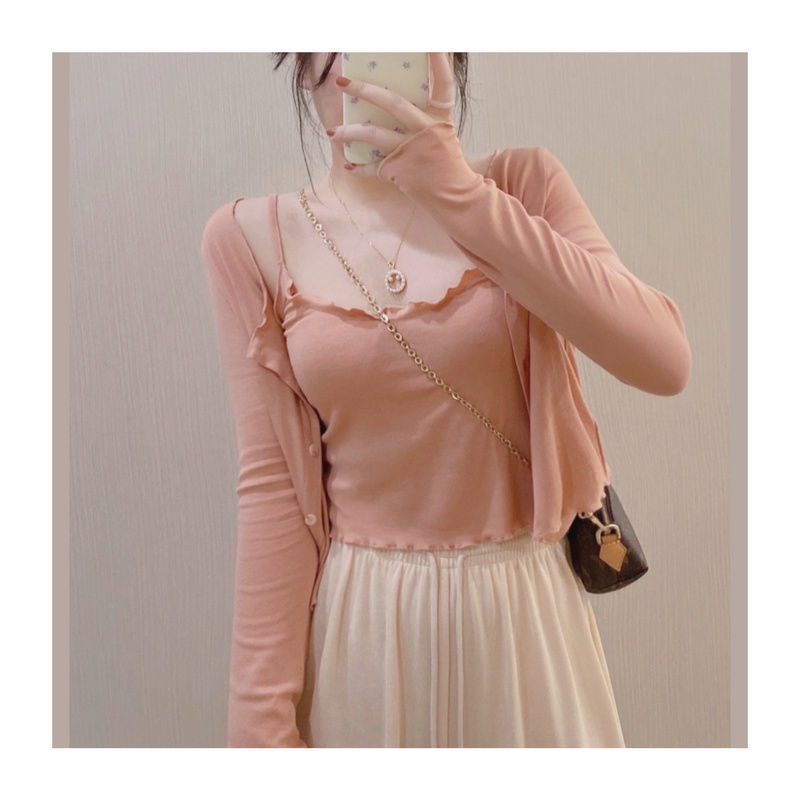 Áo Cardigan Mỏng Dài Tay Ôm Dáng Thời Trang Mùa Hè Dành Cho Nữ