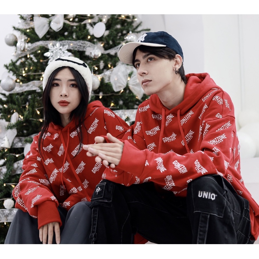 Áo Hoodies Nỉ Mùa Đông Form Rộng Gonzzone - Màu Đỏ | BigBuy360 - bigbuy360.vn