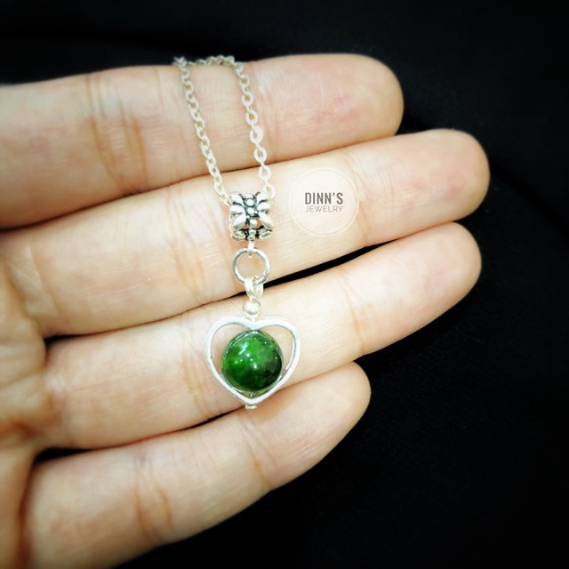 Mặt Dây Chuyền Đá Diopside và Bạc 925