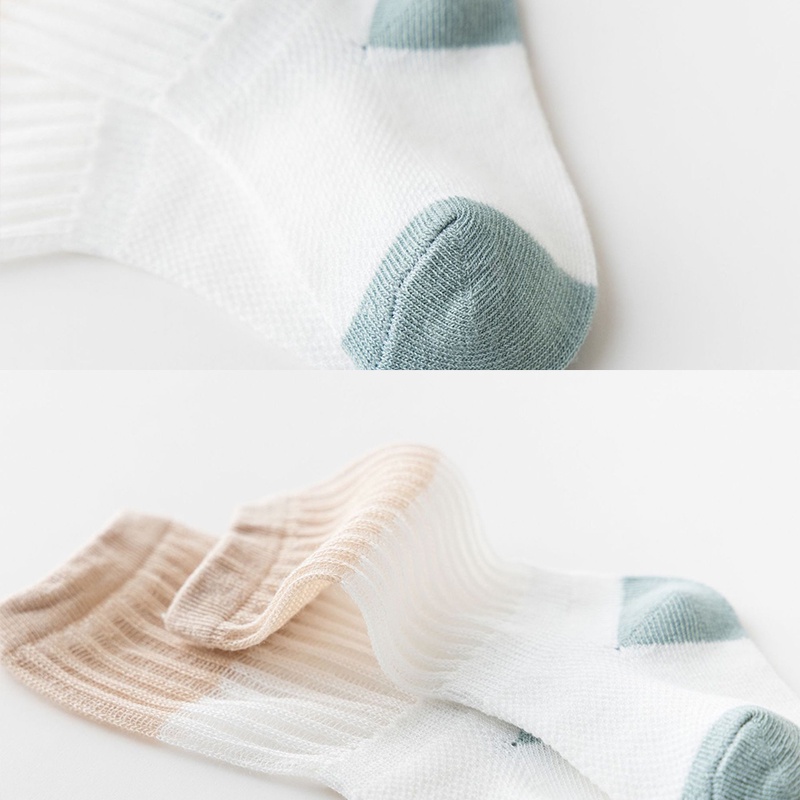 Tất cotton Dài Chống Muỗi Phối Ren Thời Trang Xuân Hè Mới Cho Bé Sơ Sinh