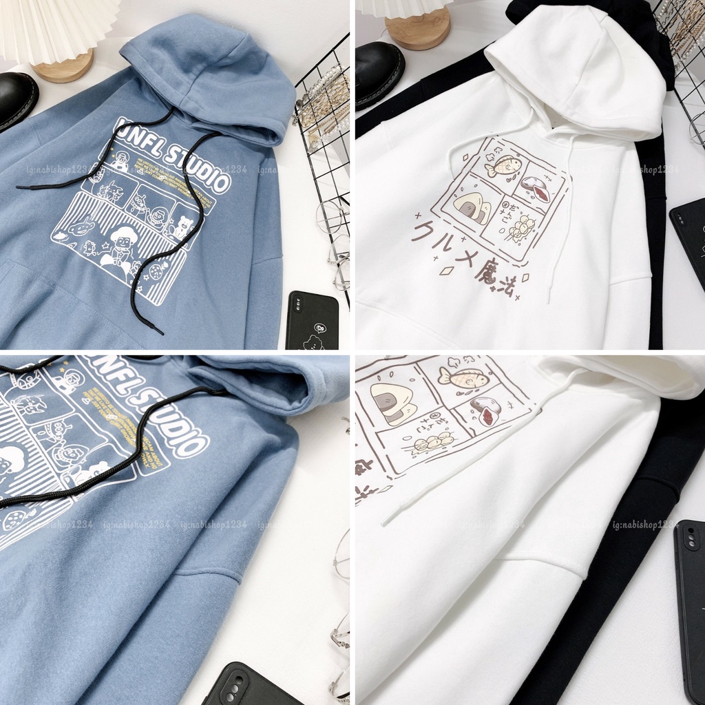 Áo Hoodie Nỉ Bông Tay Phồng Form Rộng - Nabishop1234 Mã HD008 ( ẢNH THẬT) | BigBuy360 - bigbuy360.vn